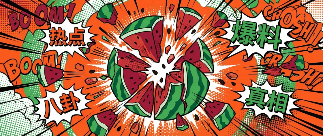 今日吃瓜 今日头瓜爆炸漫画横幅